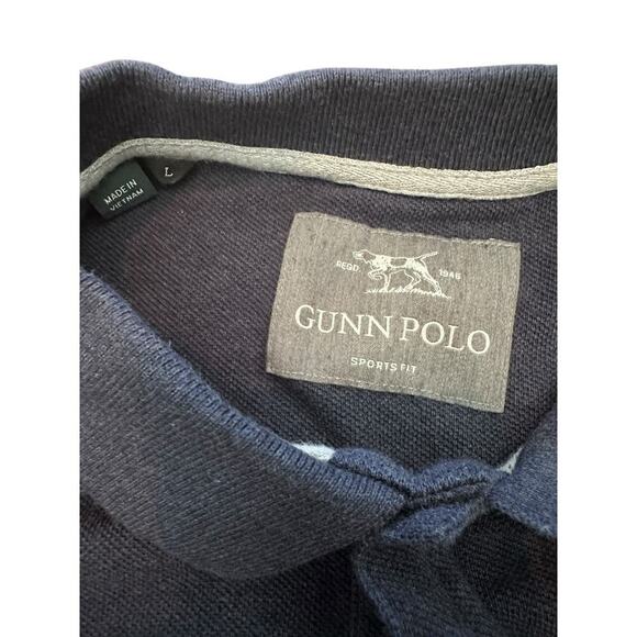 Gunn Polo Men's Pique Gray Short Sleeve Sport Fit Polo Shirt Size Large - Picture 2 of 3